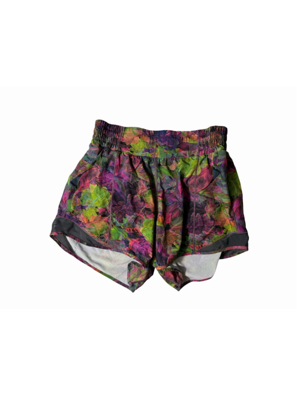 Lululemon Hotty Hot High Rise Shorts 6 Vivid Floral Multi 4” Lined Running